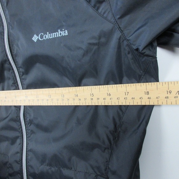 Columbia Switchback III Jacket Women S Black Zip Waterproof Rain Windbreaker 228 - Picture 11 of 13